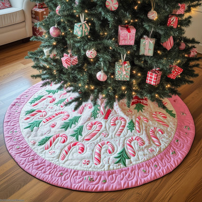 Candy Cane Quilted Tree Skirt GFTOTG980