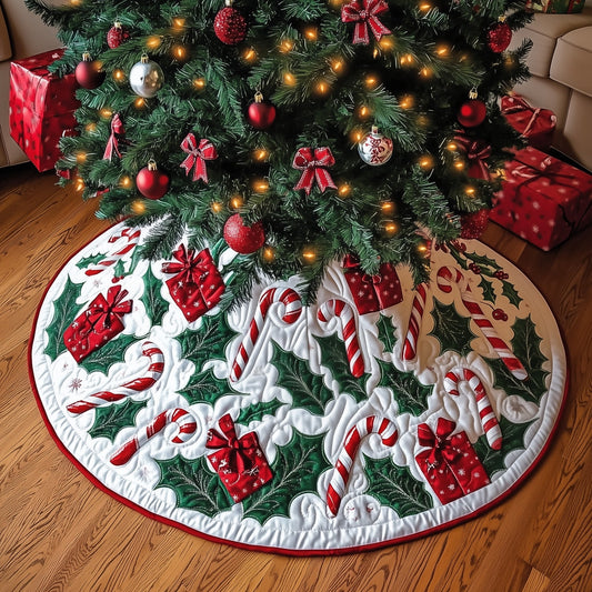 Candy Cane Quilted Tree Skirt GFTOTG981