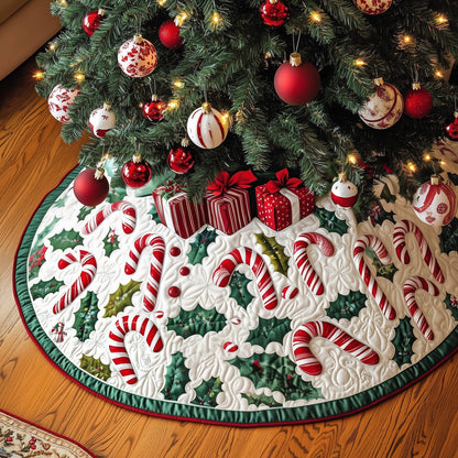 Candy Cane Quilted Tree Skirt GFTOTG982