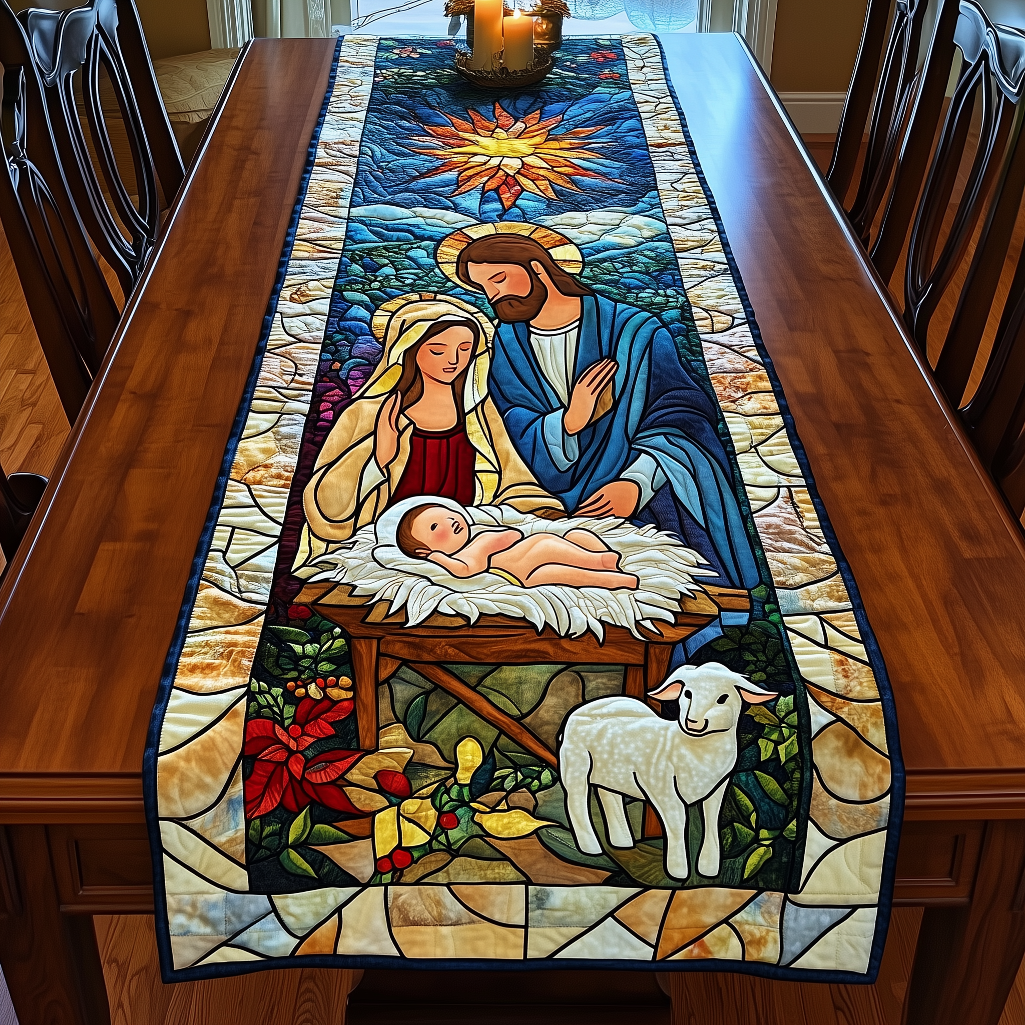 Holy Night Blessings Quilted Table Runner GFTOTL1030 – Patchique Store