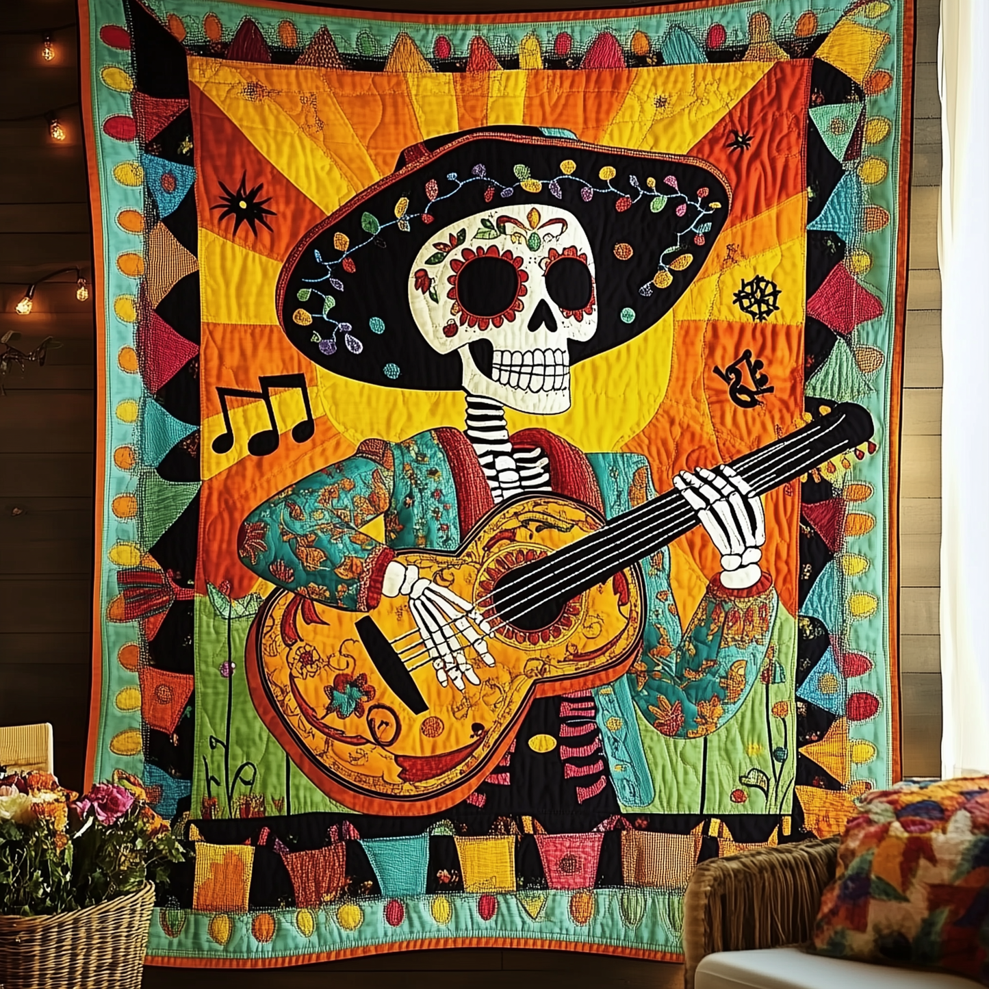 Day of the Dead Quilted Blanket GFTOTL1073