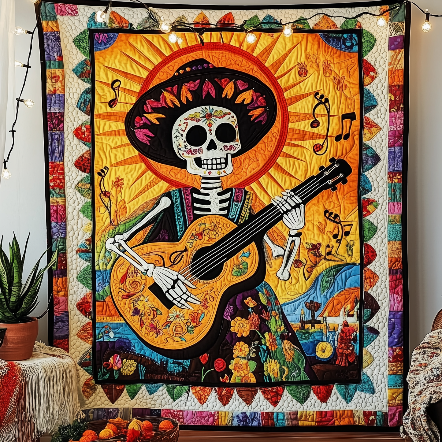 Day of the Dead Quilted Blanket GFTOTL1078