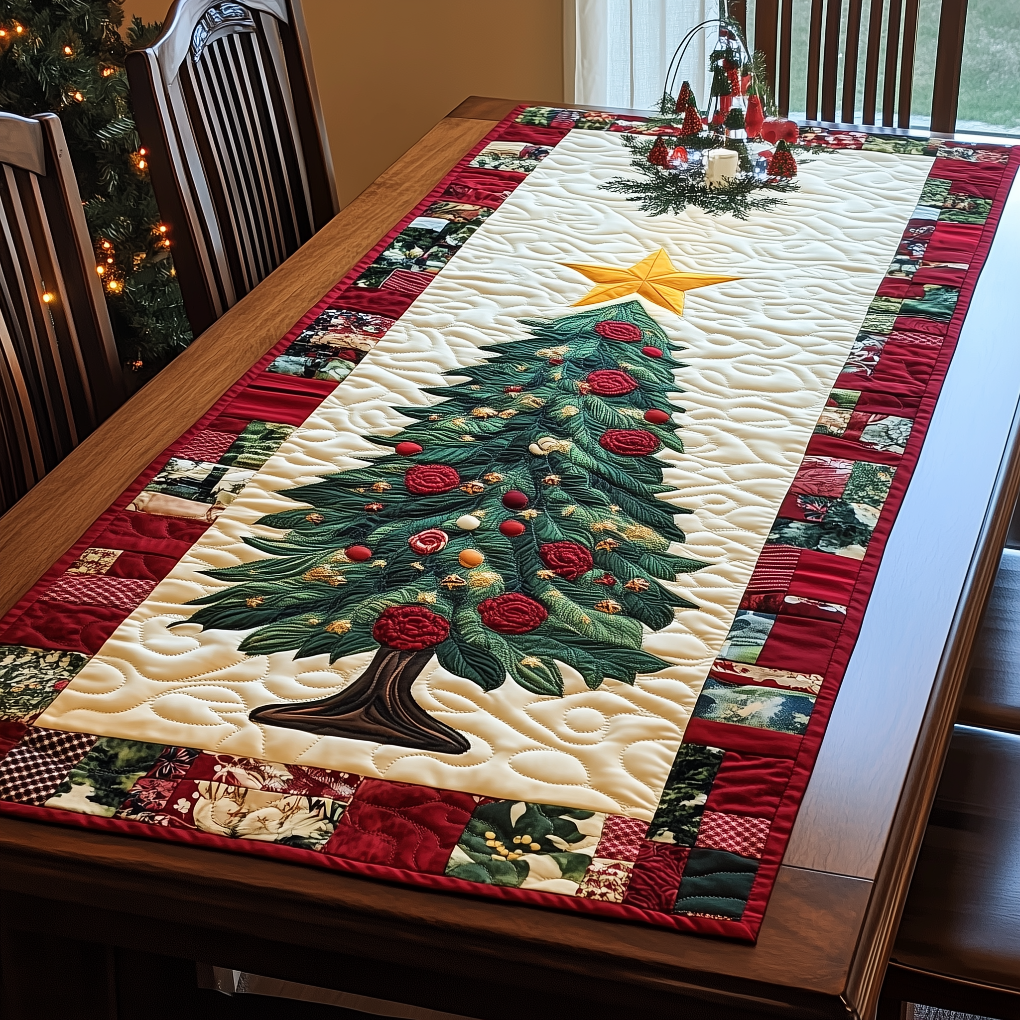 Christmas Tree Quilted Table Runner GFTOTL1100 – Patchique Store