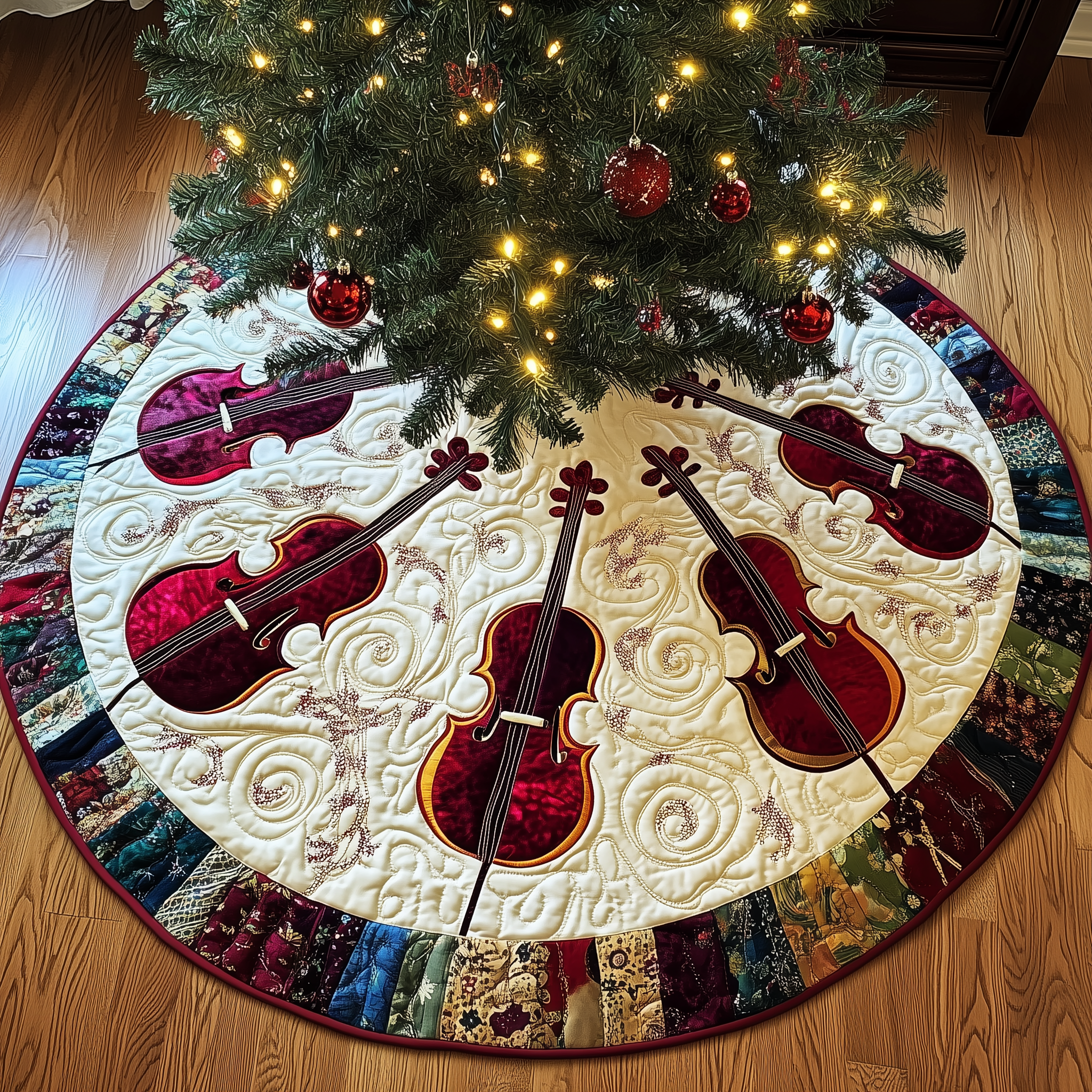 Festive Cello Quilted Tree Skirt GFTOTL1352 – Patchique Store