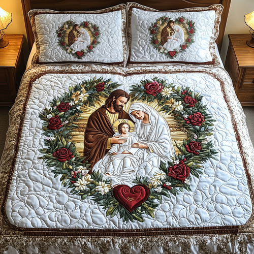 Holy Family 3-Piece Quilted Bedding Set GFTOTL1395