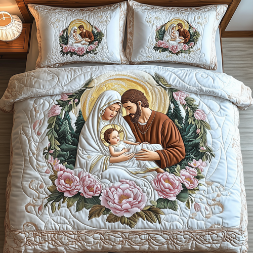 Holy Family 3-Piece Quilted Bedding Set GFTOTL1396