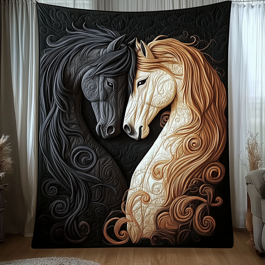 Horse Romance of Love Quilted Blanket GFTOTL1405