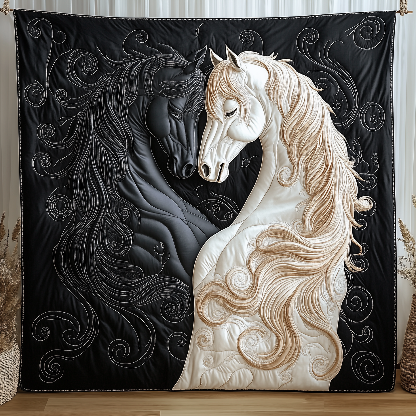 Horse Romance of Love Quilted Blanket GFTOTL1407