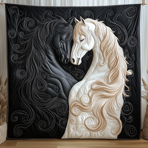 Horse Romance of Love Quilted Blanket GFTOTL1407