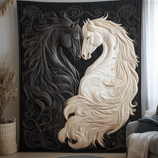 Horse Romance of Love Quilted Blanket GFTOTL1408