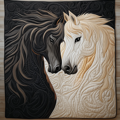 Horse Romance of Love Quilted Blanket GFTOTL1409