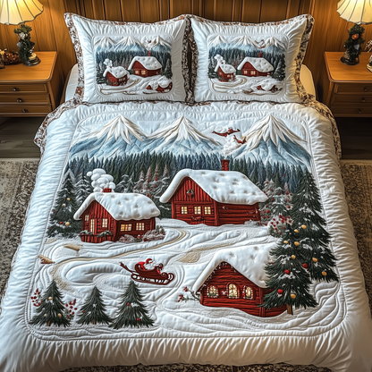 Peaceful Christmas Season 3-Piece Quilted Bedding Set GFTOTL1437