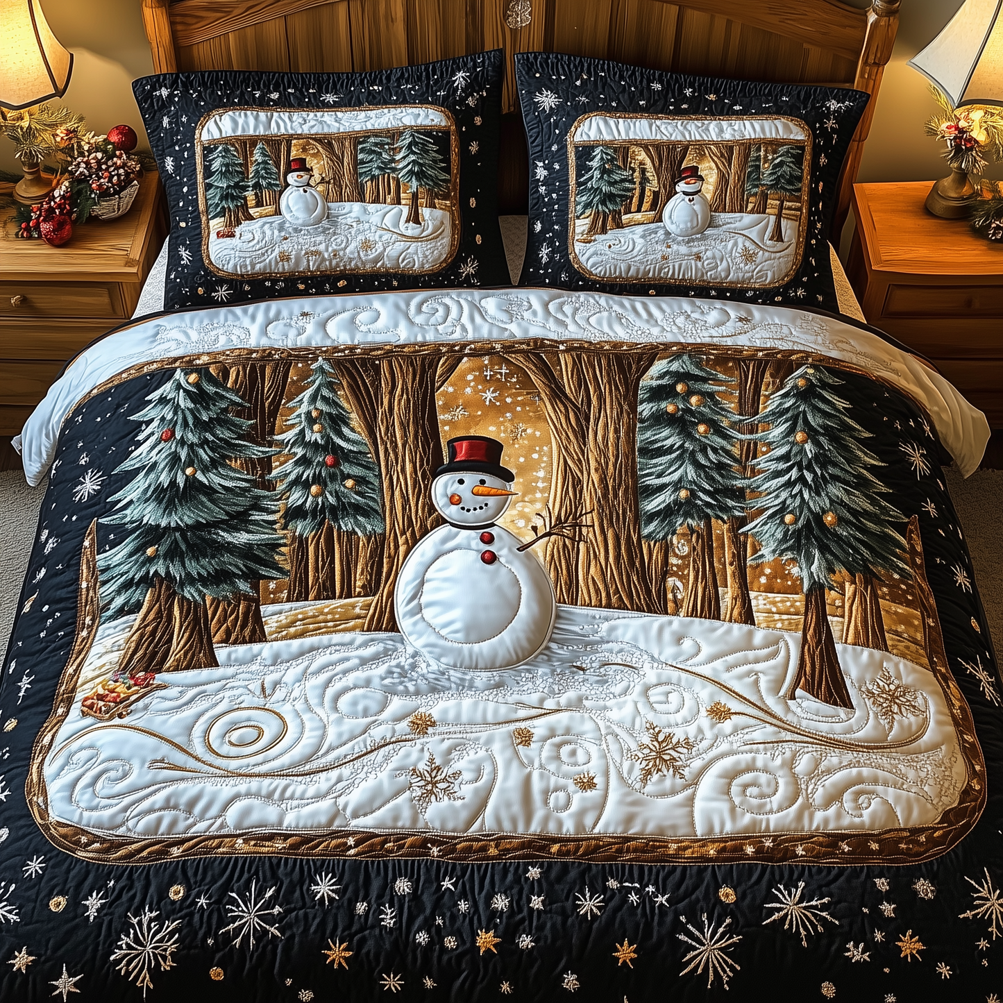 Magic of Christmas 3-Piece Quilted Bedding Set GFTOTL1449