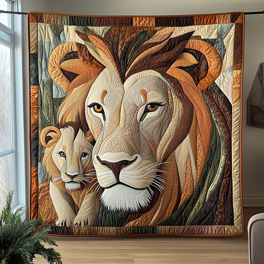 Lion and Mom Bond of Love Quilted Blanket GFTOTL1521