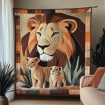 Lion and Mom Bond of Love Quilted Blanket GFTOTL1525