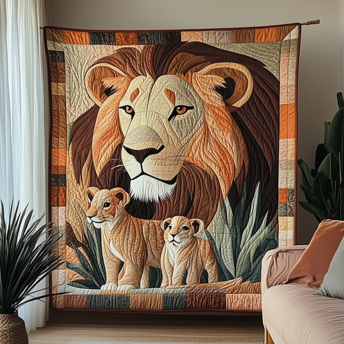 Lion and Mom Bond of Love Quilted Blanket GFTOTL1525
