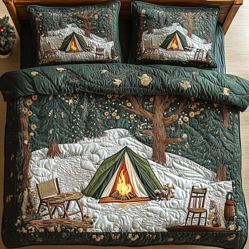Peaceful Camping Life 3-Piece Quilted Bedding Set GFTOTL1533