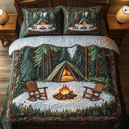 Peaceful Camping Life 3-Piece Quilted Bedding Set GFTOTL1539