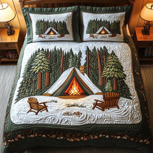 Peaceful Camping Life 3-Piece Quilted Bedding Set GFTOTL1540