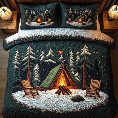 Peaceful Camping Life 3-Piece Quilted Bedding Set GFTOTL1541