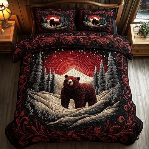 Mystery in the Forest 3-Piece Quilted Bedding Set GFTOTL1549