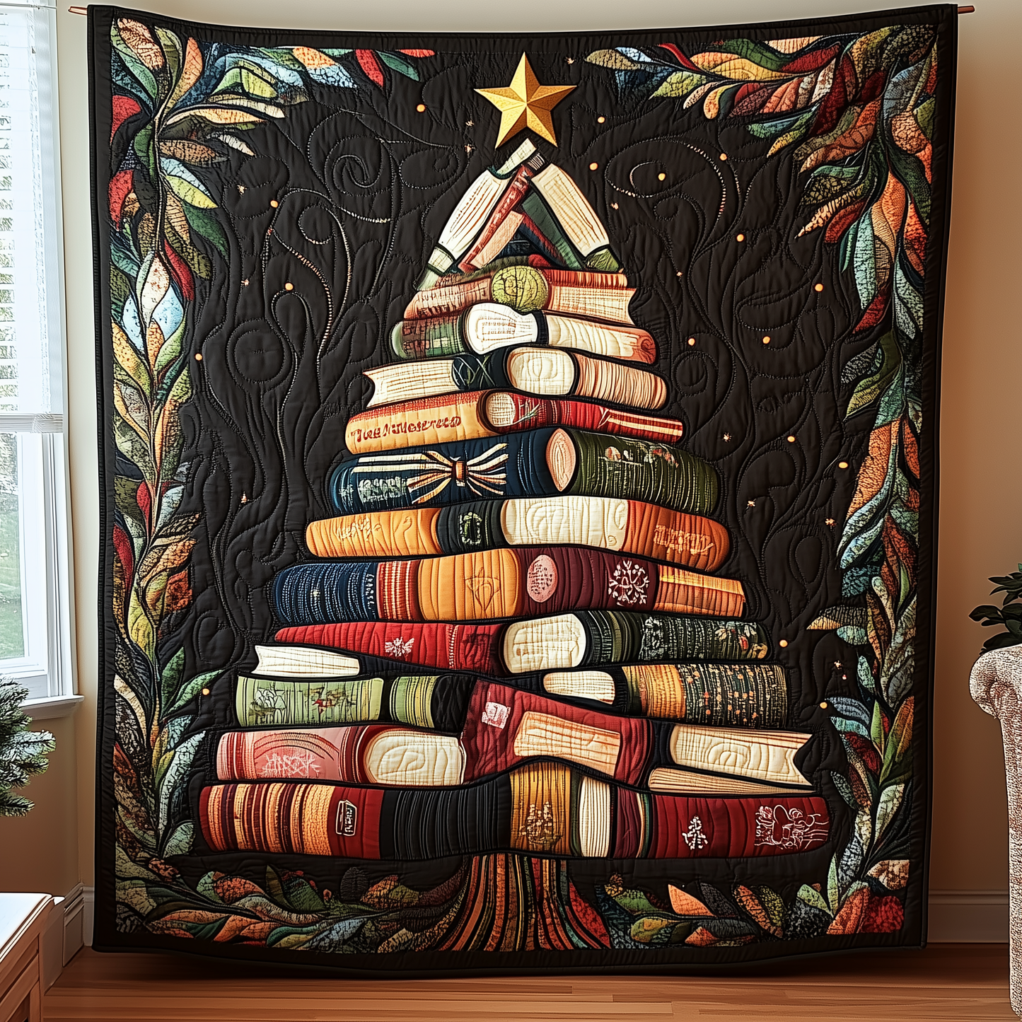 All Booked for Christmas Quilted Blanket GFTOTL1575