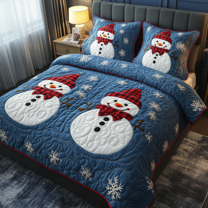 Let It Snow Vintage 3-Piece Quilted Bedding Set GFTOTL1610