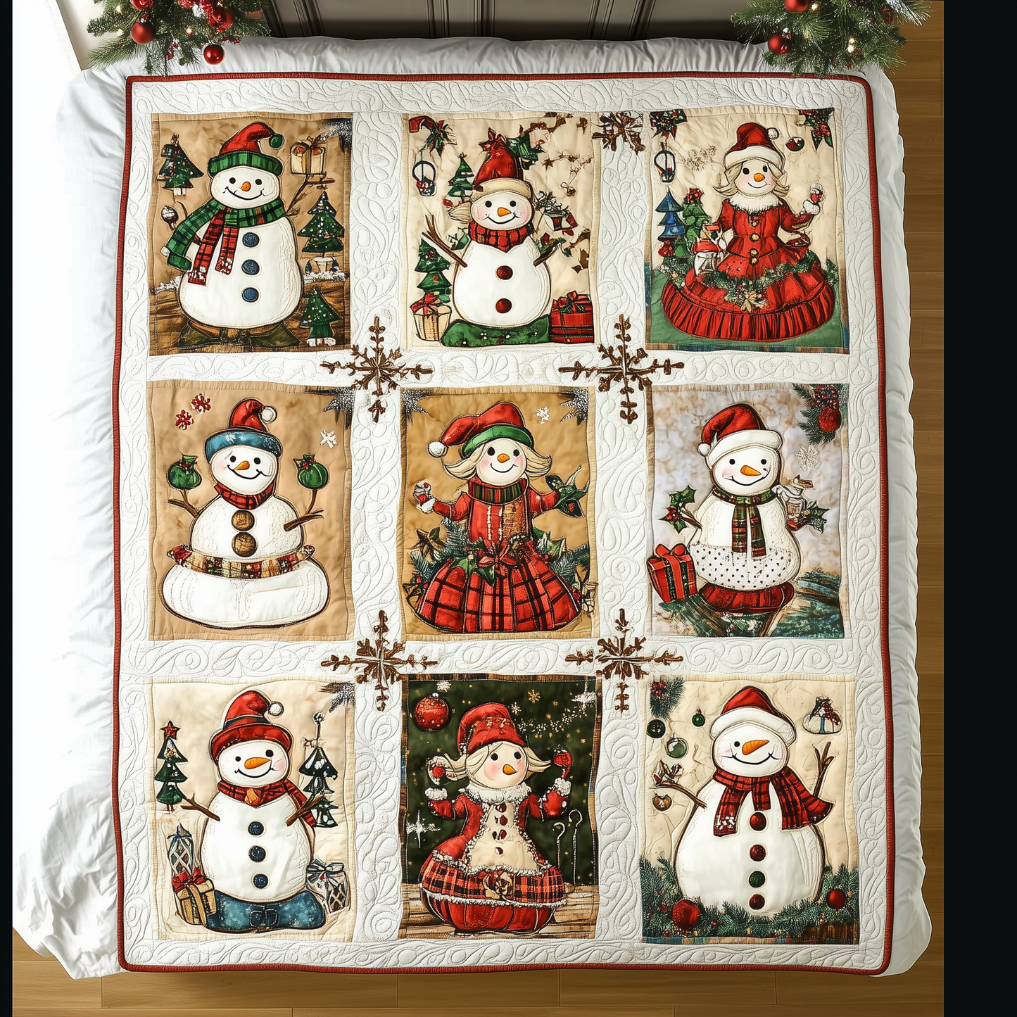Let It Snow Vintage Quilted Blanket GFTOTL1620
