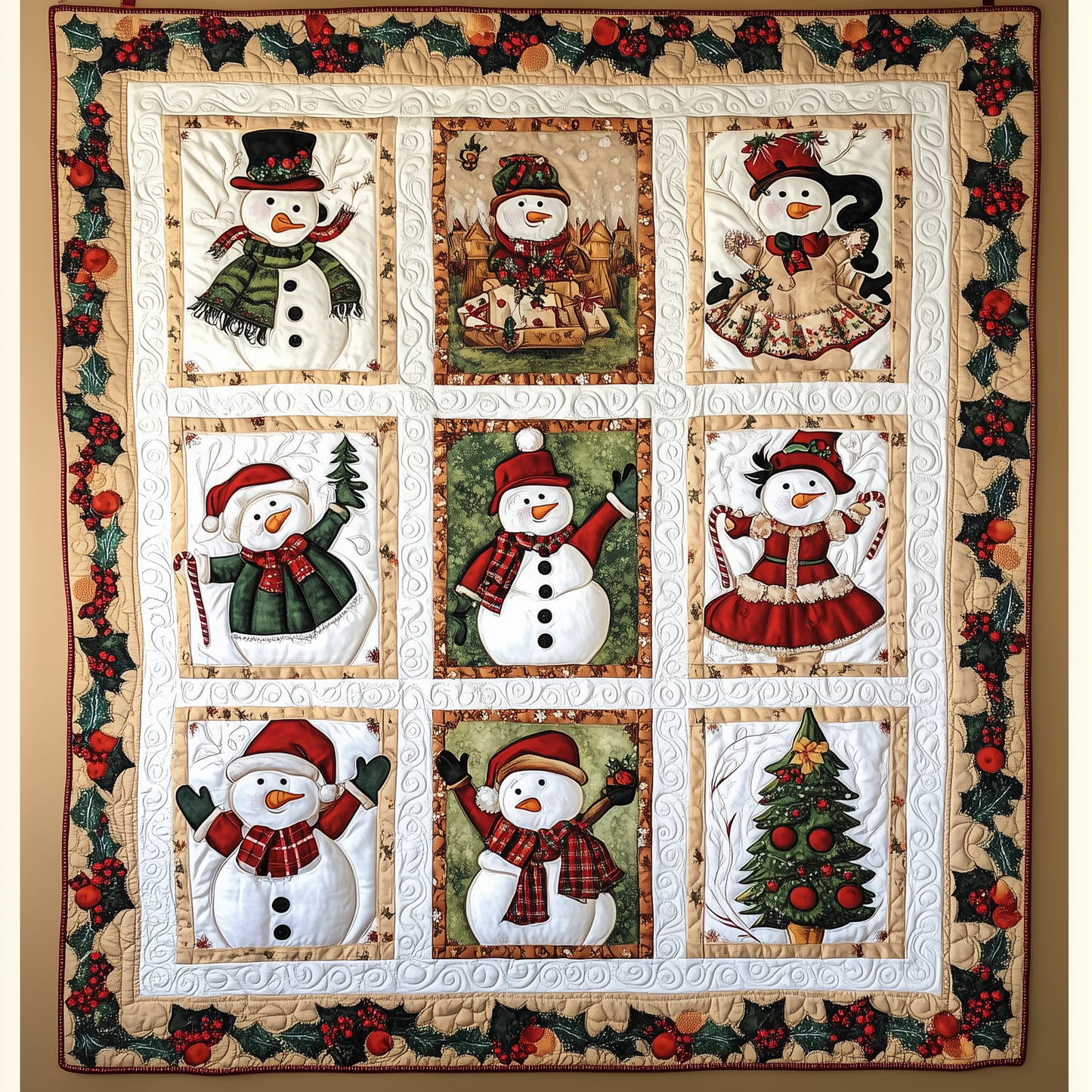 Let It Snow Vintage Quilted Blanket GFTOTL1622