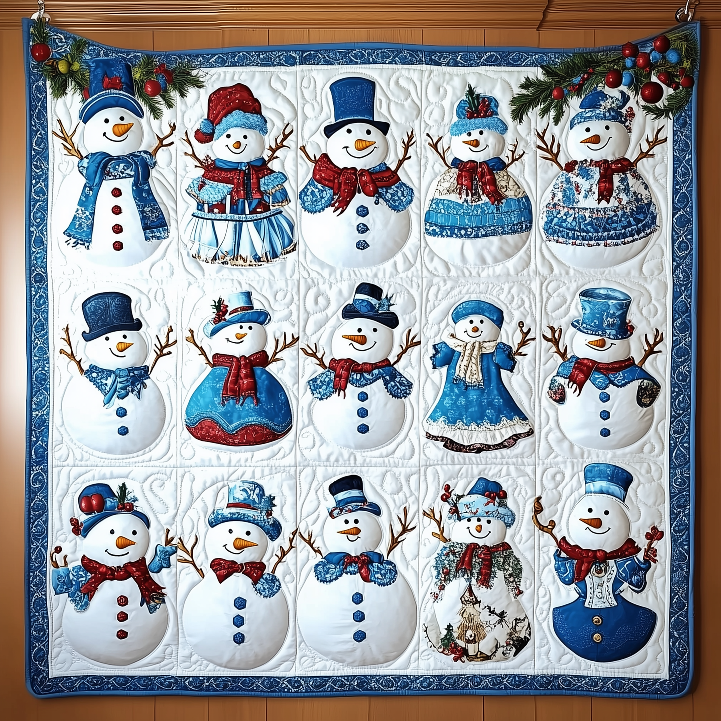 Let It Snow Vintage Quilted Blanket GFTOTL1624
