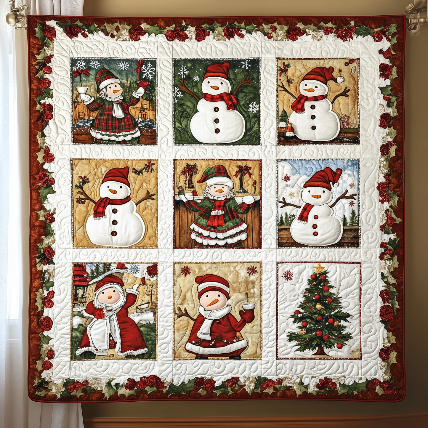 Let It Snow Vintage Quilted Blanket GFTOTL1627