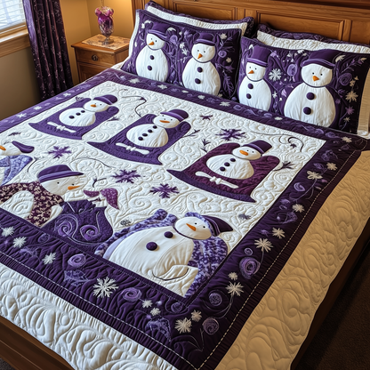 Purple Joy 3-Piece Quilted Bedding Set GFTOTL1641