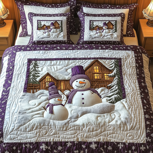Purple Joy 3-Piece Quilted Bedding Set GFTOTL1643