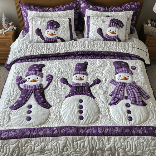 Purple Joy 3-Piece Quilted Bedding Set GFTOTL1652