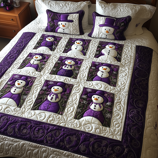 Purple Joy 3-Piece Quilted Bedding Set GFTOTL1654