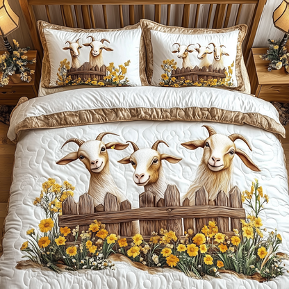 Goat Lover 3-Piece Quilted Bedding Set GFTOTL1658