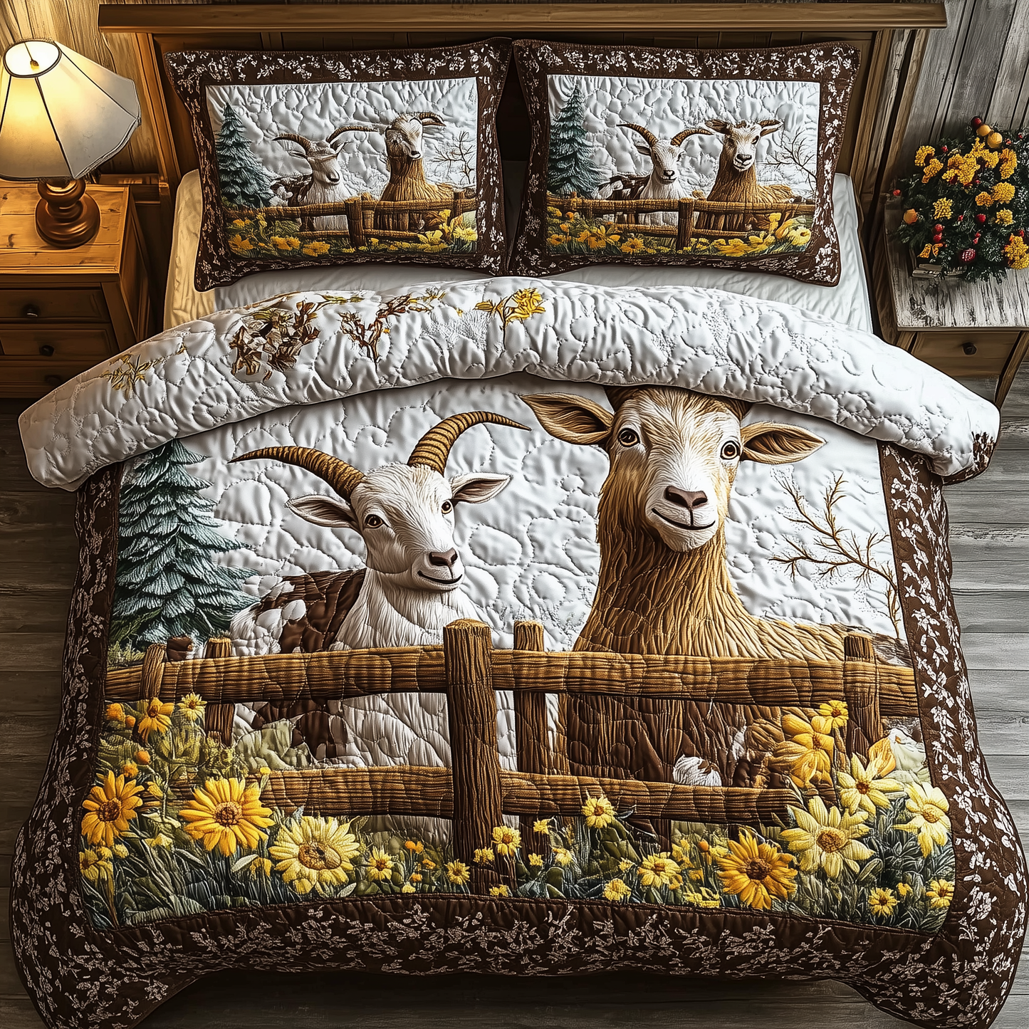 Goat Lover 3-Piece Quilted Bedding Set GFTOTL1660