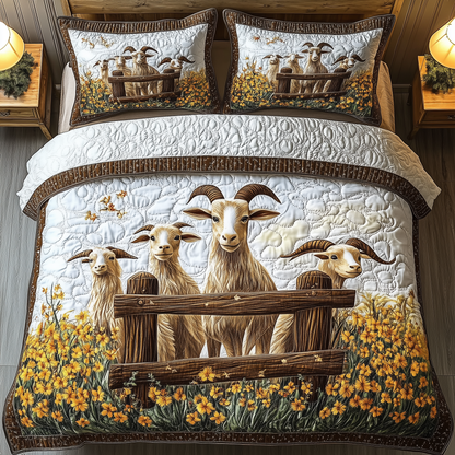 Goat Lover 3-Piece Quilted Bedding Set GFTOTL1661