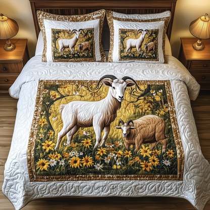 Goat Lover 3-Piece Quilted Bedding Set GFTOTL1663