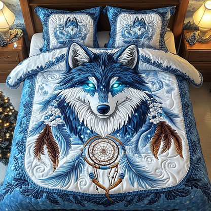 Majestic Wolf 3-Piece Quilted Bedding Set GFTOTL1670