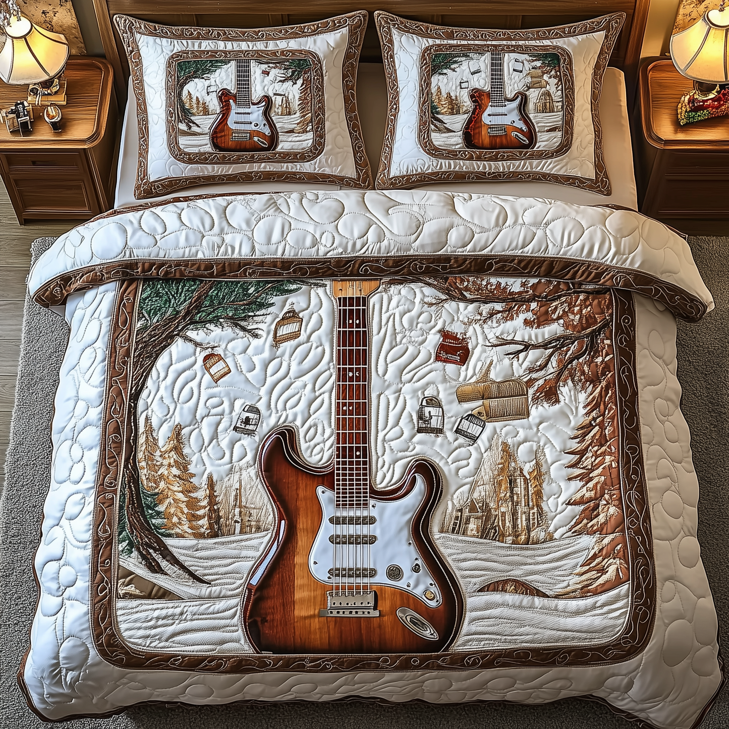 Rock and Roll Culture 3-Piece Quilted Bedding Set GFTOTL1677