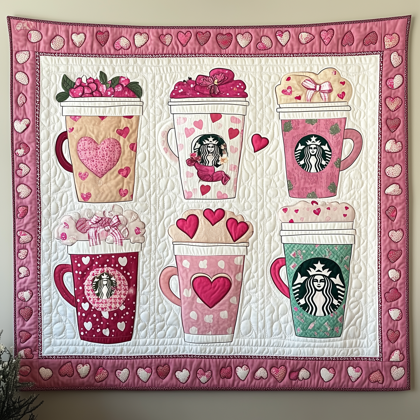 Cups of Love Quilted Blanket GFTOTL1704