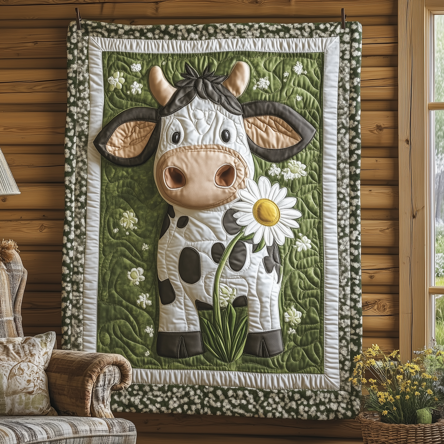 Daisy Cow Quilted Blanket GFTOTL1758