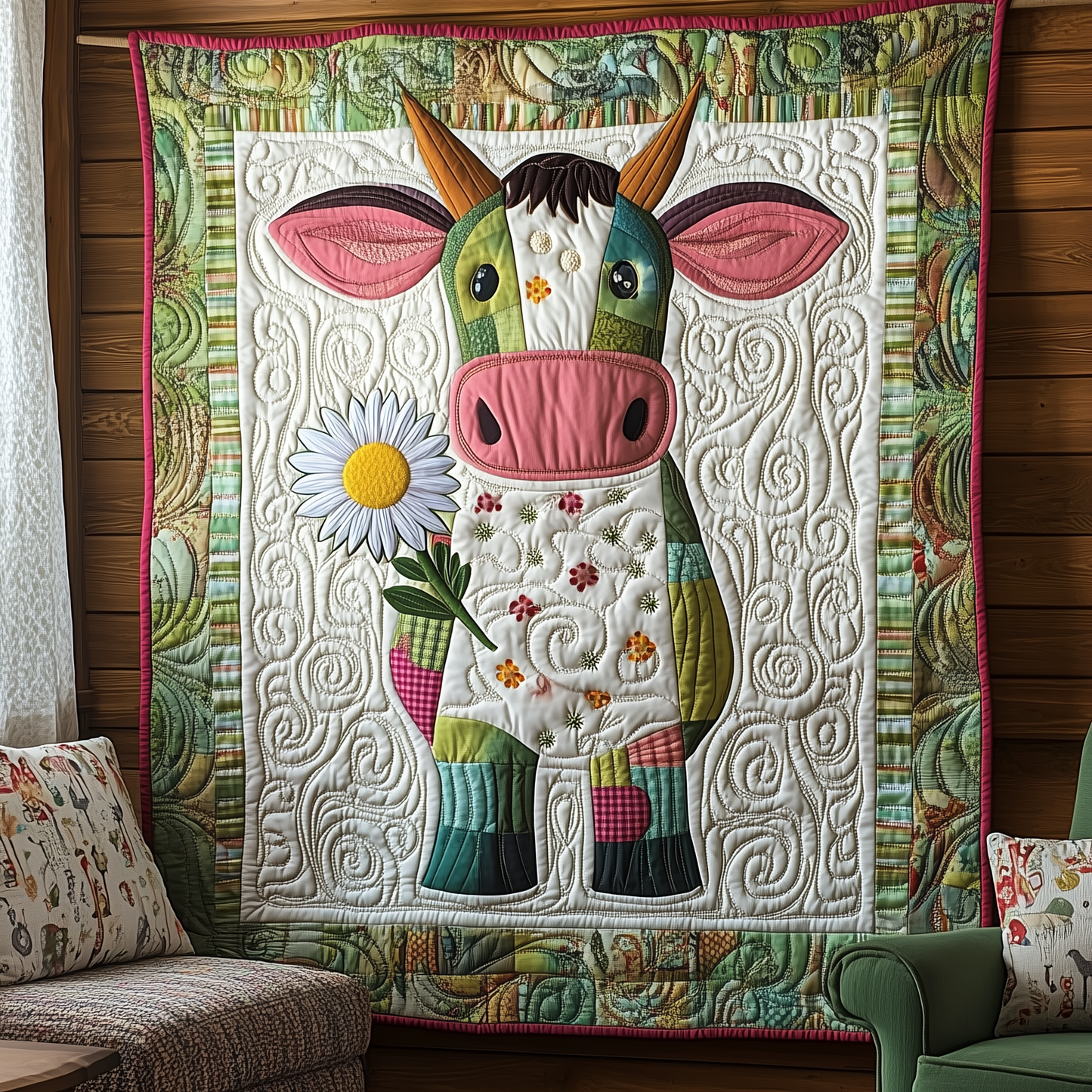 Daisy Cow Quilted Blanket GFTOTL1759