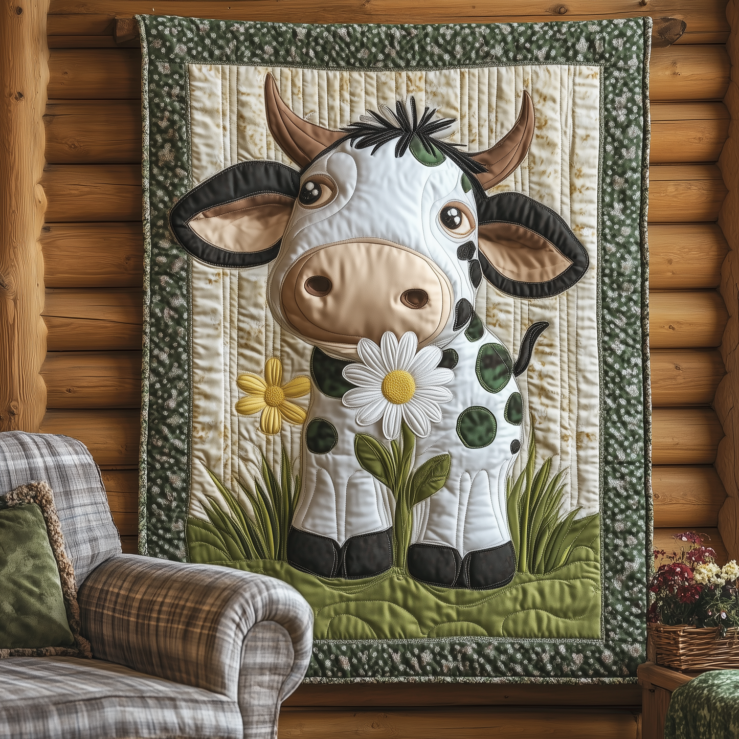 Daisy Cow Quilted Blanket GFTOTL1763