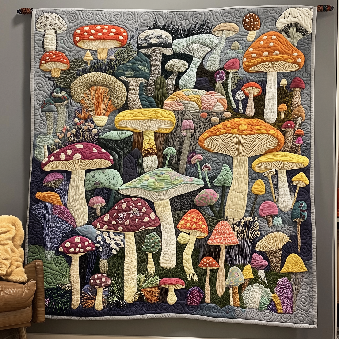 Mushroom Quilted Blanket GFTOTL1785
