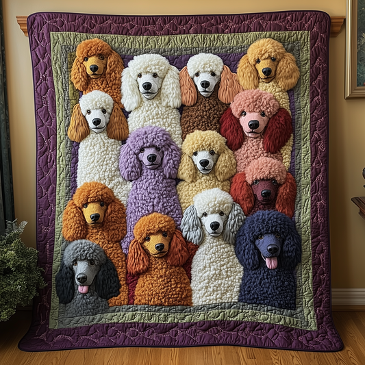 Whimsical Poodle Quilted Blanket GFTOTL1810
