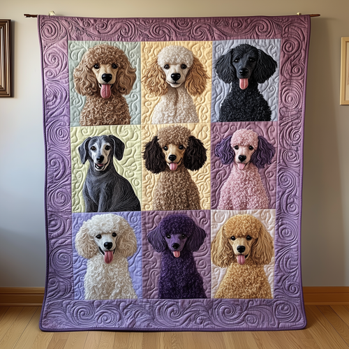 Purple Poodle Quilted Blanket GFTOTL1826