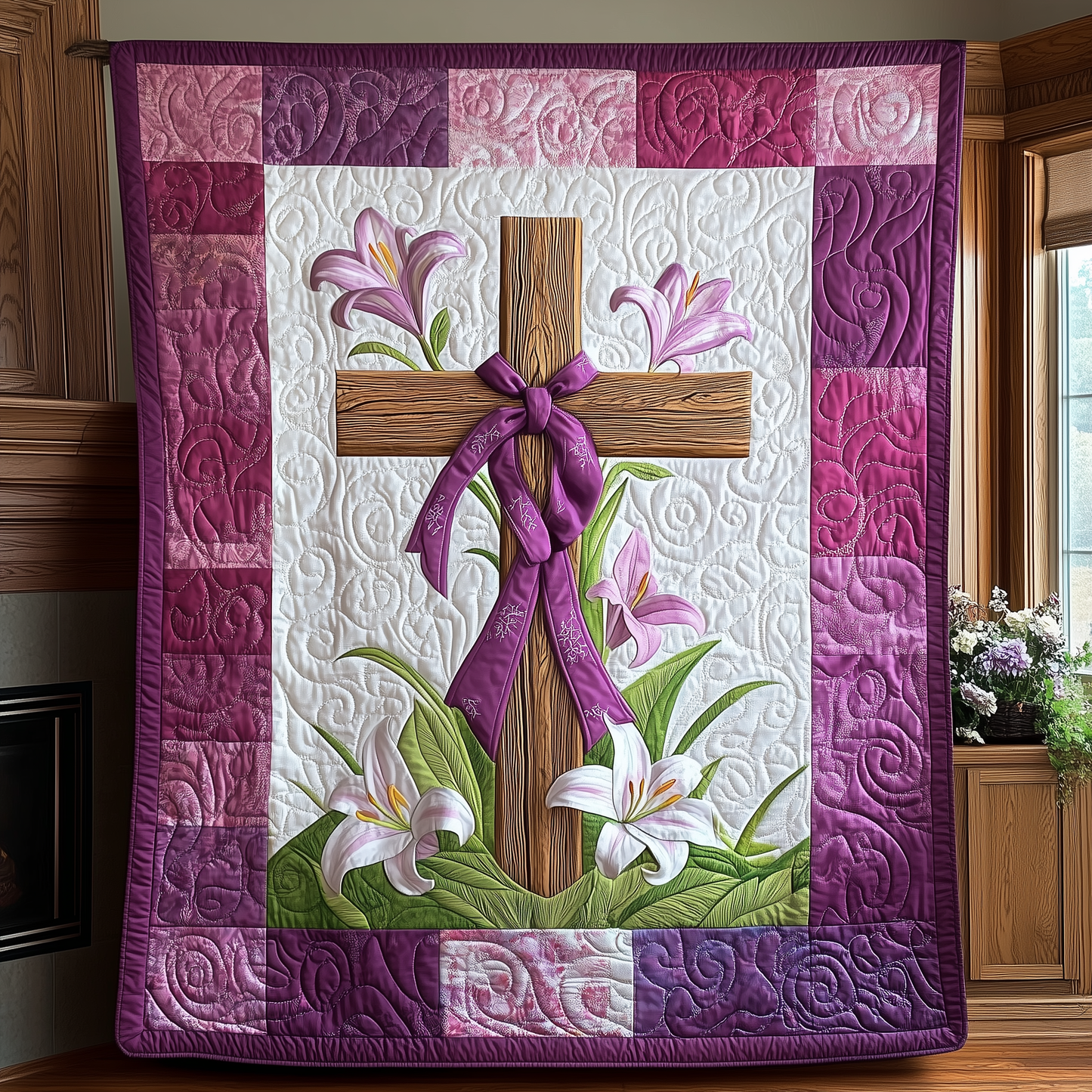Easter Cross Quilted Blanket GFTOTL1854
