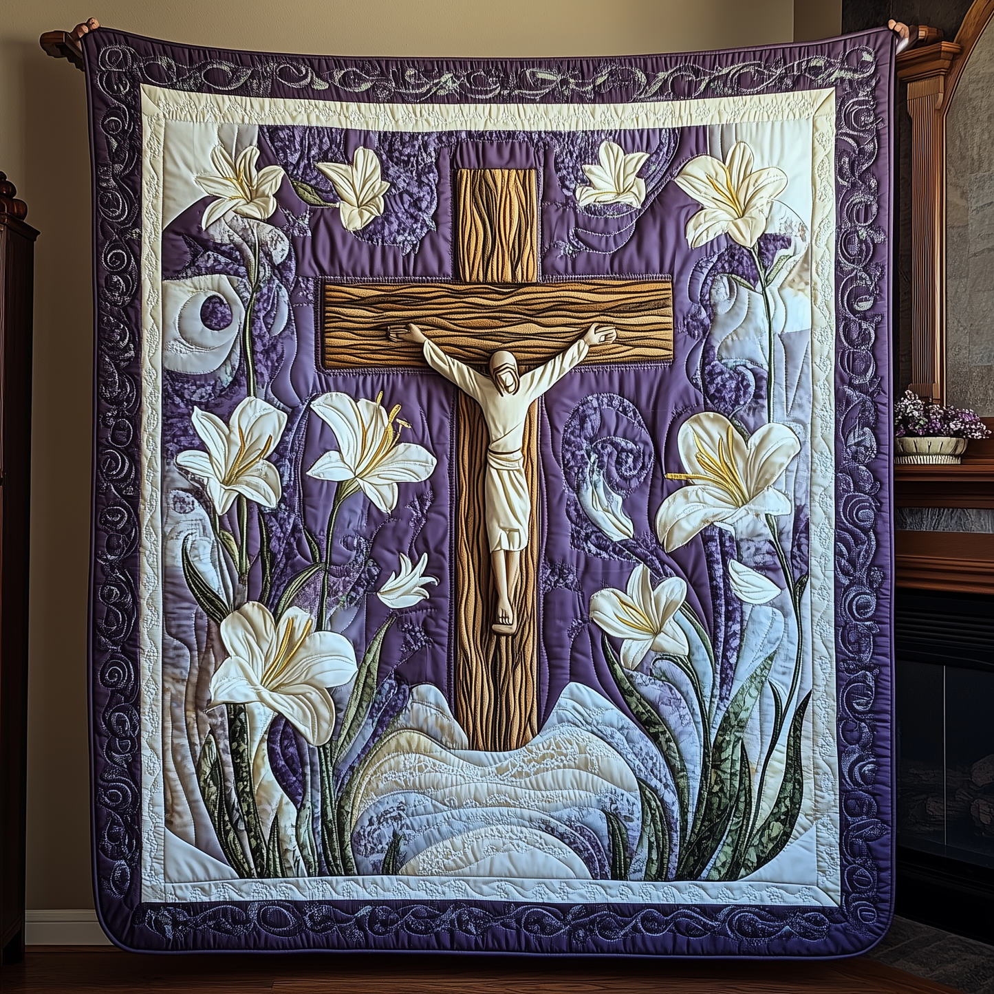 Easter Cross Quilted Blanket GFTOTL1857